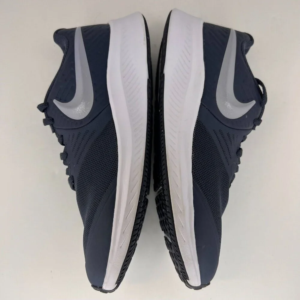 Nike Youth AQ3542-406 Navy  Runner 2.0 Mesh Low Top Size 5Y Running Shoes
